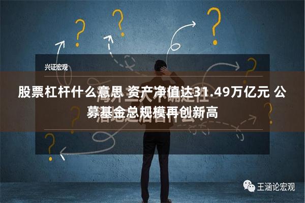 股票杠杆什么意思 资产净值达31.49万亿元 公募基金总规模再创新高