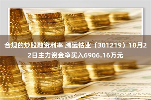 合规的炒股融资利率 腾远钴业（301219）10月22日主力资金净买入6906.16万元